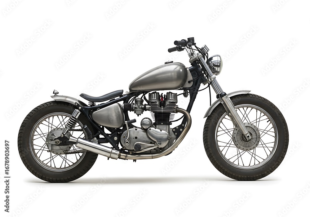 Fototapeta premium Custom motorcycle profile view