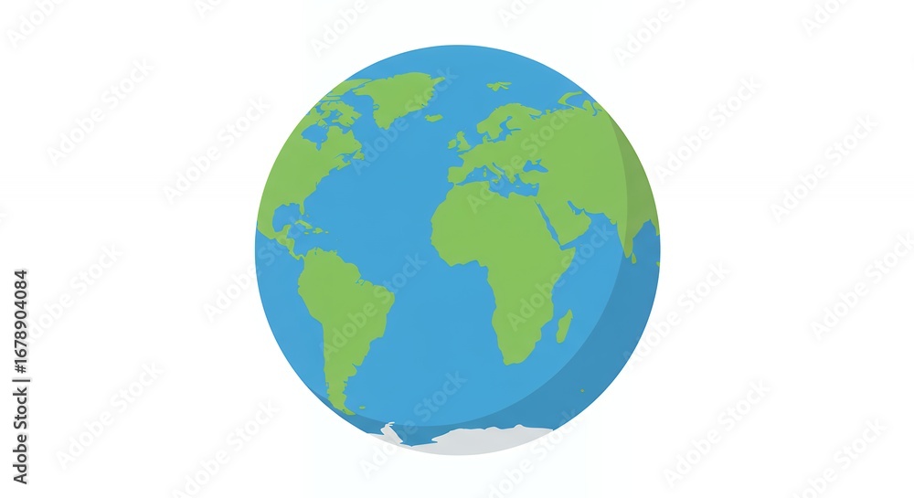 Fototapeta premium Flat design earth globe illustration