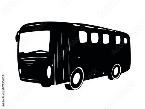 illustration of black on bus eps vector