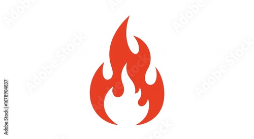 Red fire graphic symbol illustration