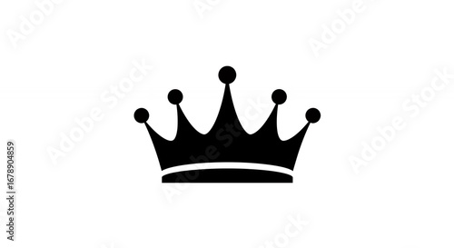 Simple black crown graphic design