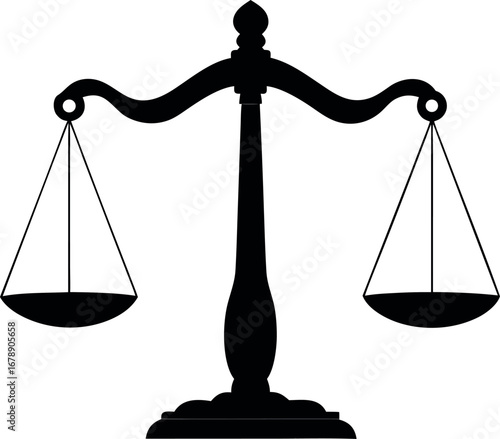 scale icon design justice sign and symbol eps on white background