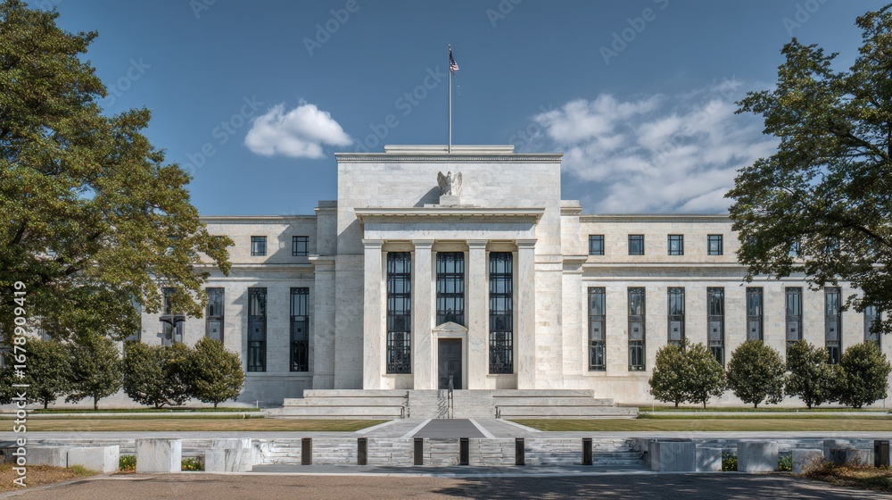 Fototapeta premium Federal Policy: Federal Reserve Building Exterior in Washington, DC