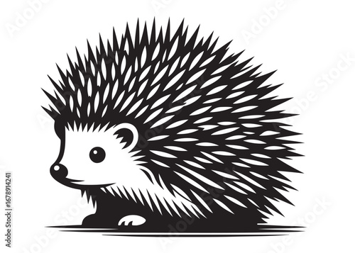 hedgehog logo silhouette vector, hedgehog vector silhouette logo illustration, cute hedgehog vector silhouette, hedgehog logo silhouette vector on white background