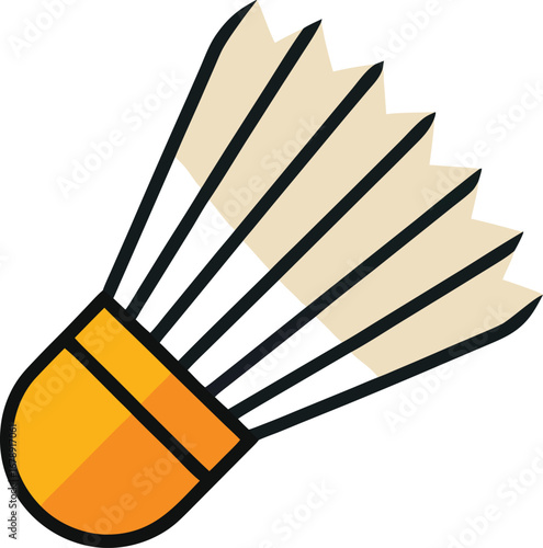 Outline Shuttlecock Vector
