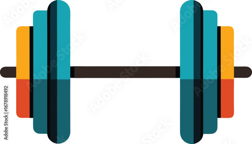 Fitness dumbbell vector illustration icon