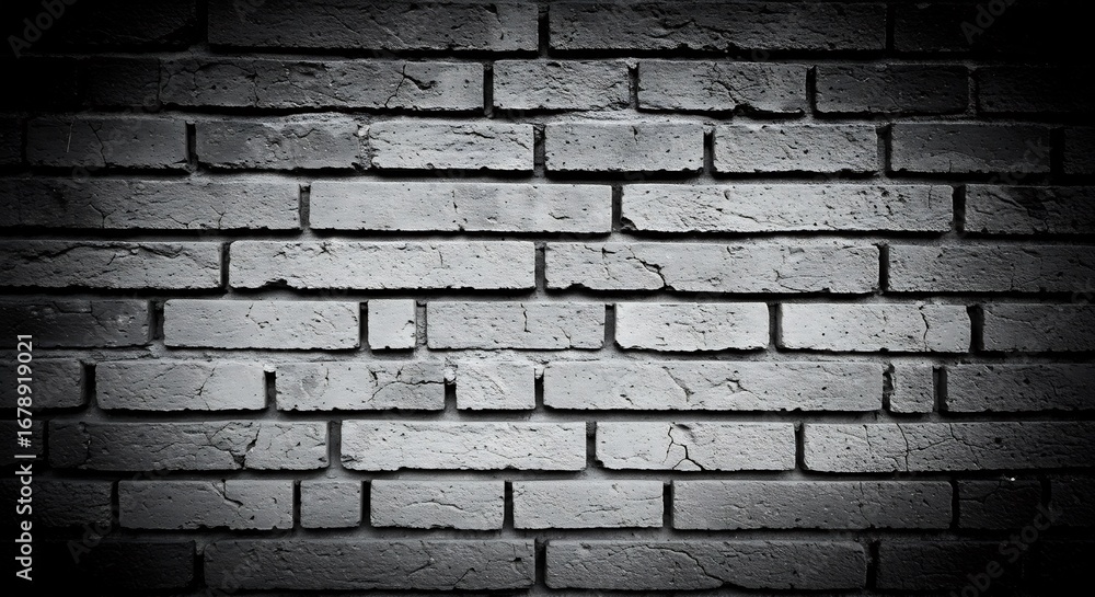 custom made wallpaper toronto digital古風なレンガ壁が暗闇に包まれる、重厚感漂うモノクロ写真