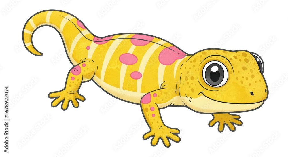Obraz premium Isolated Cartoon Gecko