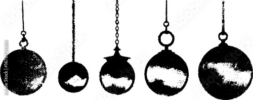 Black and white crystal ball stencil set for creative design projects