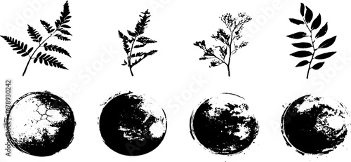 Eco-friendly stencil collection featuring nature-inspired designs for creative projects