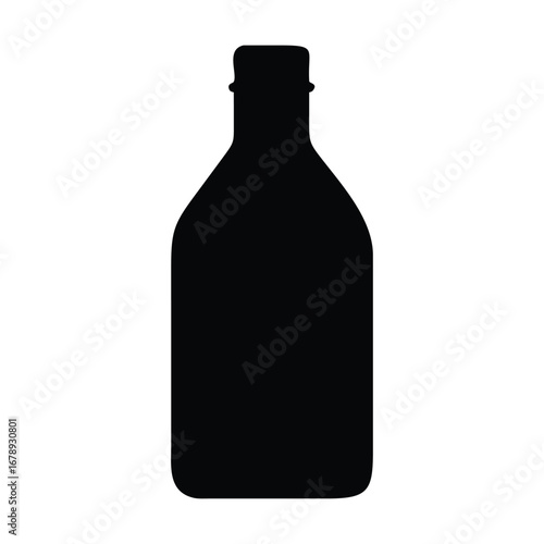 Bottle icon bottle black icon on white background vector illustration
