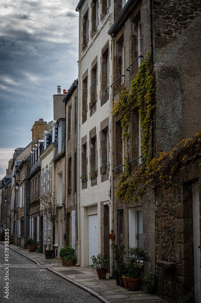 Fototapeta premium Streets in Granville, the city in Normandy