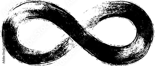 Monochrome infinity symbol stencil design for creative art and decor projects