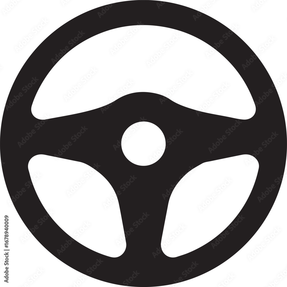 Naklejka premium steering icon silhouette