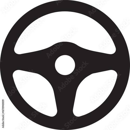 steering icon silhouette