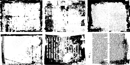 Vintage grunge stencil collection for artistic urban design and decor