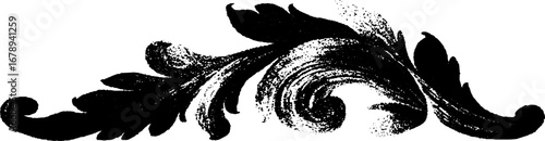 Black and white stencil ornament design for creative projects