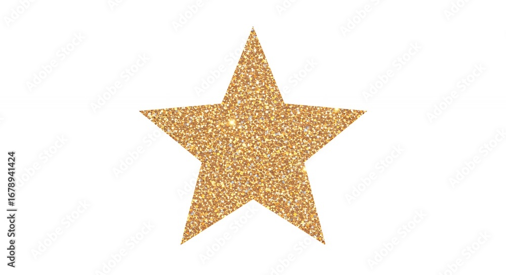 Obraz premium Golden glitter star craft decoration