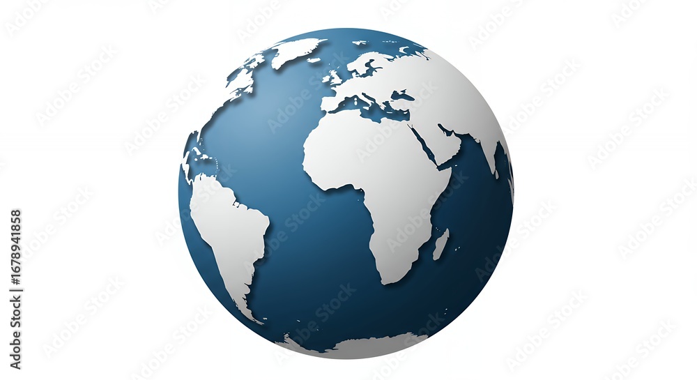 Fototapeta premium Simple graphic globe illustration