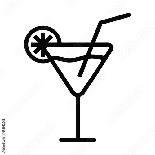 Cocktail icon simple illustration of cocktail vector icon for web