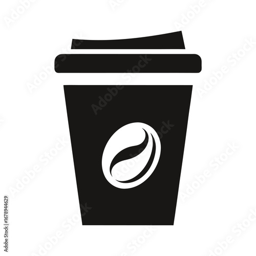 Coffee icon set hot coffee takeaway paper cup vector symbol disposable plastic coffee