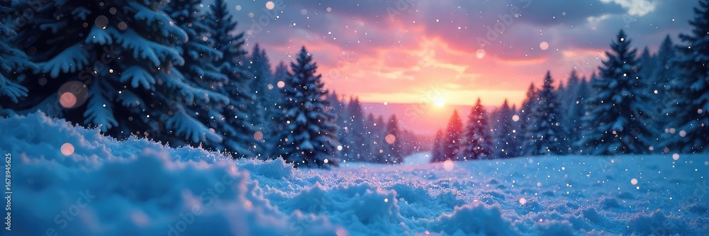 Fototapeta premium A mesmerizing blizzard scene; countless snowflakes dance in a swirling vortex against a backdrop of a twilight sky Perfect for winter, holiday, and nature themes , holiday, beauty