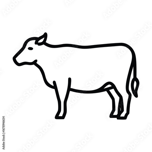 Cow silhouette vector illustration 