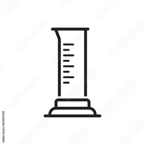 Graduated cylinder icon vector template