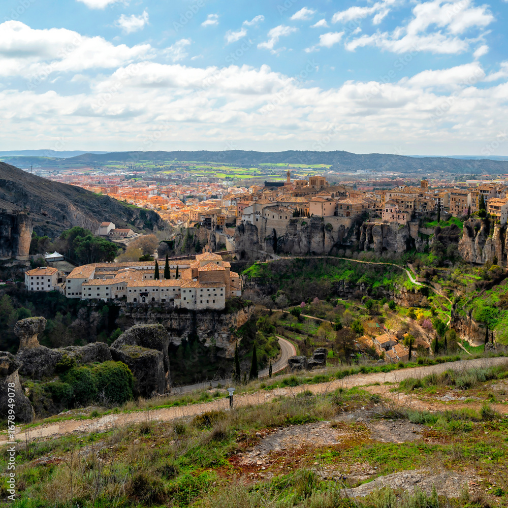 Obraz premium Cuenca, Spain. Castile La Mancha. Spanish Travel and Tourism 