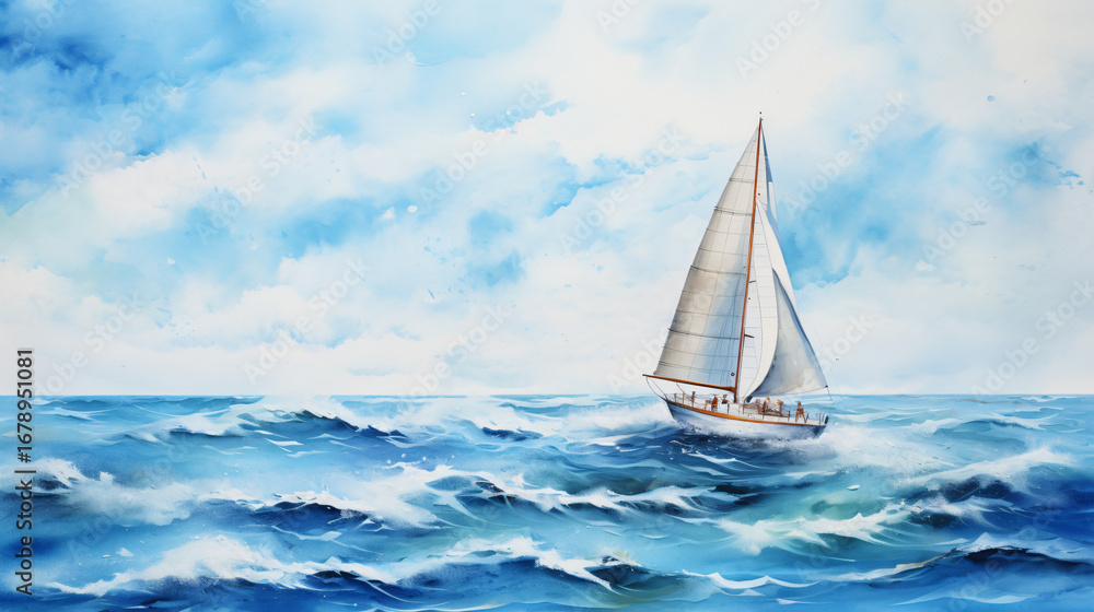 Fototapeta premium sailboat on the sea