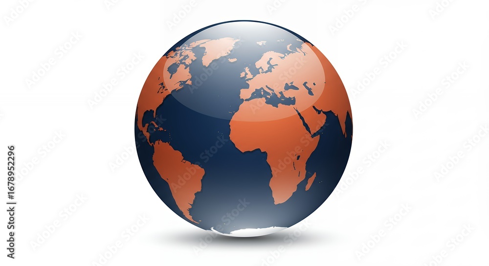 Obraz premium Glossy earth globe design