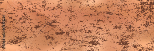 Aged metallic surface featuring speckles and grainy texture suitable for continuous bg. Vectorized gradient mesh design. Distressed iron motif. Raw industrial backdrop. Erosion and rust effects.