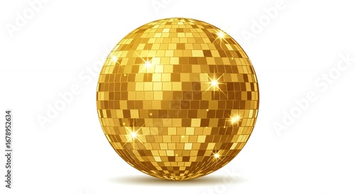 Golden disco ball graphic design