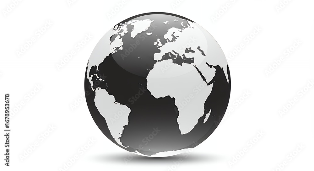 Fototapeta premium Simple world globe graphic