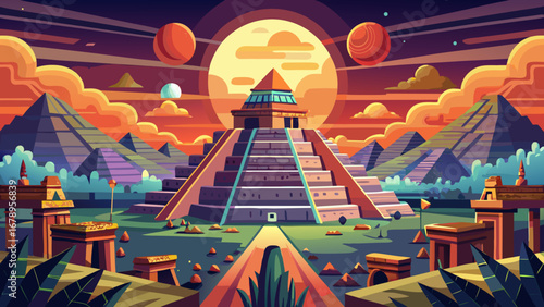 The Archaeological Site of Teotihuacan in Mexico reveals immense pyramids of the Sun and Moon, connected by the Avenue of the Dead, a monumental city of ancient grandeur.