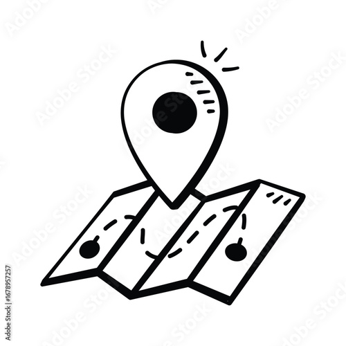 Map location pin icon for navigation, business, finance, delivery