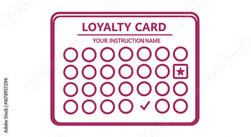 Loyalty Card with Marked Circles for Customer Rewards.