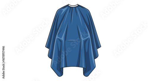Professional Blue Barber Hair Cutting Cape.