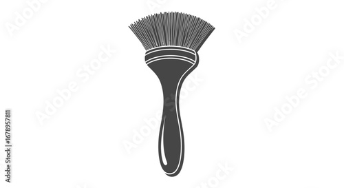 Detailed illustration of a paint brush perfect for artistic projects and creative design.
