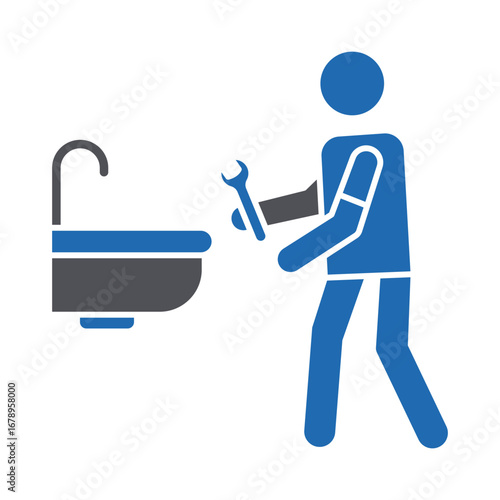  Plumber  Vector Icon which can easily modify or edit