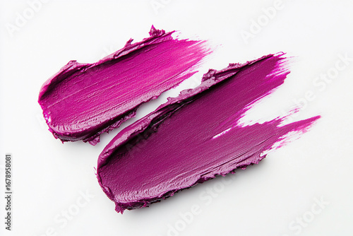 Wallpaper Mural Bright strokes of dark purple paint on a white background Generative AI Torontodigital.ca