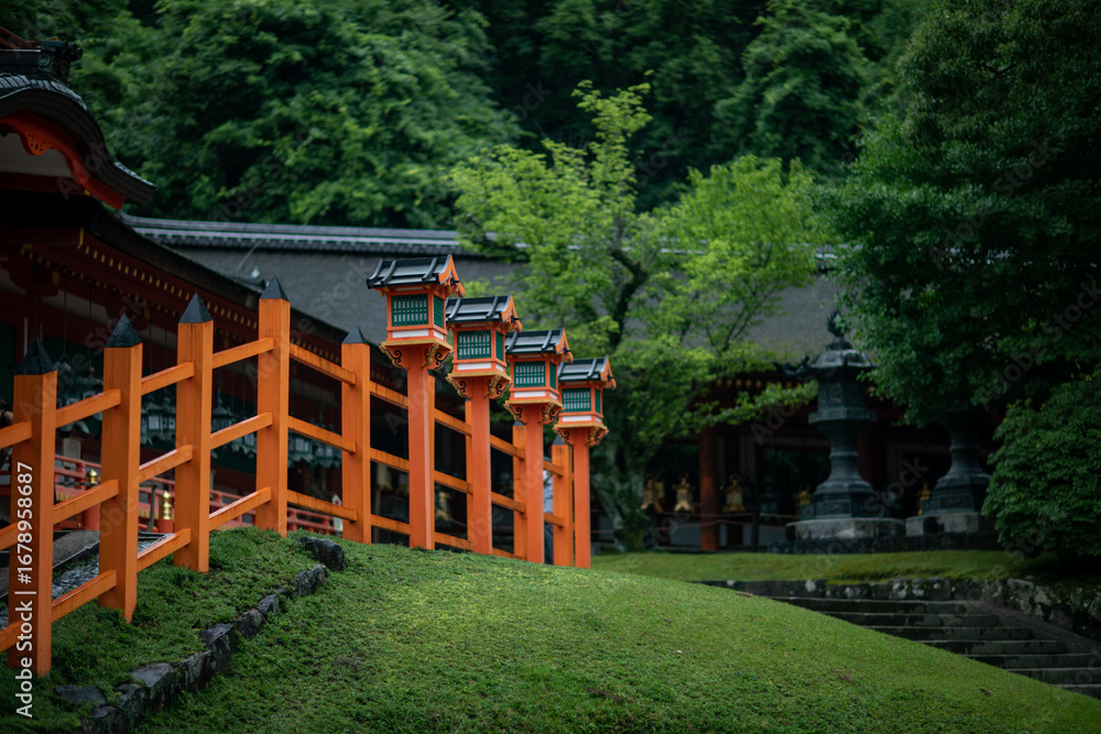 Naklejka premium Kasuga Taisha Shrine in Nara Prefecture, Japan in summer