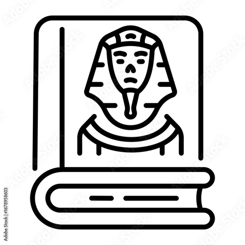 An outline style icon depicting egyptian tablet