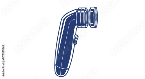 Handheld Electric Massager Device Illustration.
