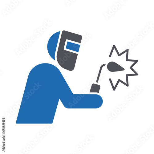 Industrial worker Vector Icon which can easily modify or edit