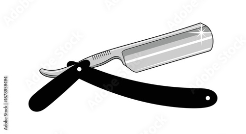 Classic Straight Razor for Shaving and Grooming.