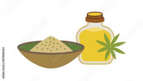 Hemp seeds and hemp oil products for healthy lifestyle and wellness natural organic superfood