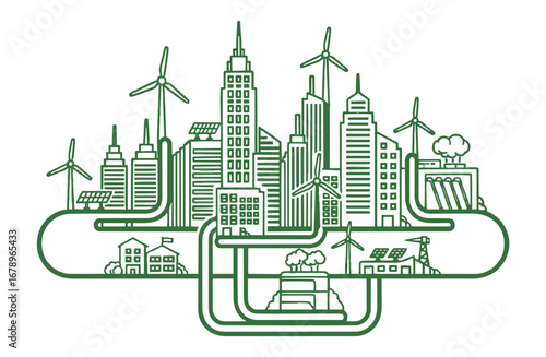 Green City Sustainable Urban Development & Renewable Energy Solutions for a Cleaner Future