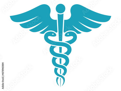 Medical Caduceus Symbol Icon, Healthcare and Medicine Logo Design