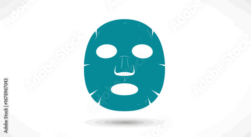 Cosmetic facial sheet mask vector icon illustration.